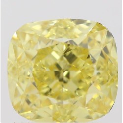 Diament o barwie fantazyjnej szlif poduszkowy brylantowy, 1ct, VVS2, Fancy Intense  Yellow, GIA 6214653667