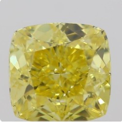 Diament o barwie fantazyjnej szlif poduszkowy brylantowy, 0.45ct, VVS2, Fancy Vivid  Yellow, GIA 5393149718
