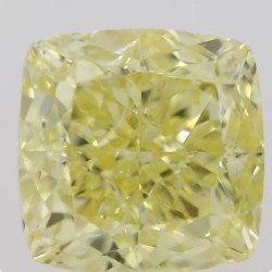Diament o barwie fantazyjnej szlif poduszkowy brylantowy, 1ct, VVS1, Fancy  Yellow, GIA 1399153844