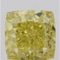 Diament o barwie fantazyjnej szlif poduszkowy brylantowy, 0.5ct, VVS1, Fancy Intense Yellow, GIA 6395149780