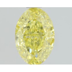 Diament o barwie fantazyjnej szlif owalny, 0.73ct, SI2, Fancy Intense  Yellow, GIA 6405900384