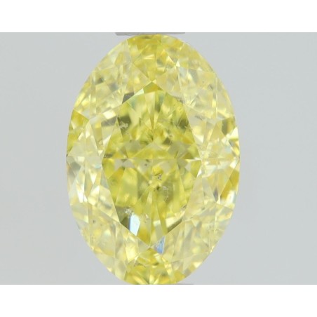 Diament o barwie fantazyjnej szlif owalny, 0.73ct, SI2, Fancy Intense  Yellow, GIA 6405900384