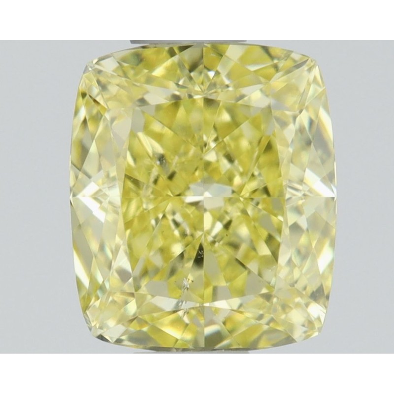 Diament o barwie fantazyjnej szlif poduszkowy brylantowy, 0.62ct, SI1, Fancy Intense  Yellow, GIA 6224024198