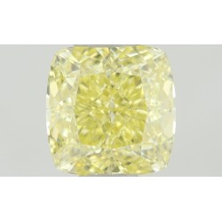 Diament o barwie fantazyjnej szlif poduszkowy modyfikowany, 0.52ct, VS2, Fancy Intense Yellow, GIA 2437322778