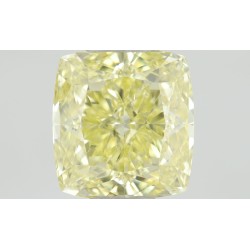 Diament o barwie fantazyjnej szlif poduszkowy brylantowy, 0.51ct, SI1, Fancy Intense  Yellow, GIA 2494078813
