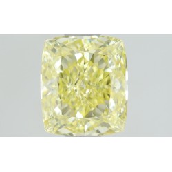 Diament o barwie fantazyjnej szlif poduszkowy brylantowy, 1.03ct, VS1, Fancy Yellow, GIA 2426544338