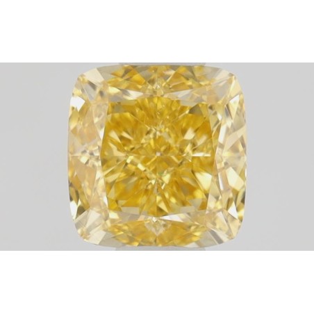 Diament o barwie fantazyjnej szlif poduszkowy modyfikowany, 0.51ct, SI1, Fancy Vivid Orangey Yellow, GIA 2221549587