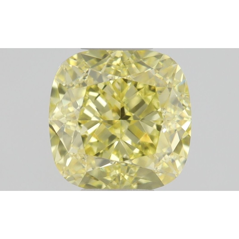 Diament o barwie fantazyjnej szlif poduszkowy brylantowy, 0.45ct, VVS1, Fancy Intense Yellow, GIA 5483919866