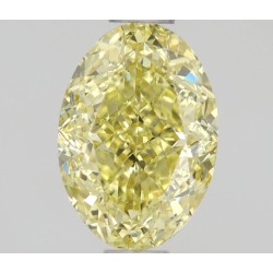 Diament o barwie fantazyjnej szlif owalny, 0.8ct, VS2, Fancy Yellow, GIA 7496050561