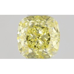 Diament o barwie fantazyjnej szlif poduszkowy modyfikowany, 0.5ct, VS1, Fancy Intense Yellow, GIA 6442022554