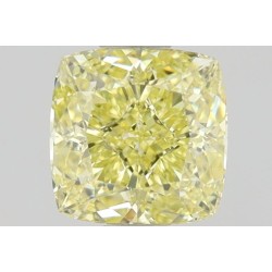 Diament o barwie fantazyjnej szlif poduszkowy brylantowy, 0.86ct, VVS2, Fancy Yellow, GIA 6441850306