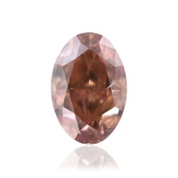 Diament o barwie fantazyjnej szlif owalny, 0.31ct, SI1, Fancy Deep Brown Pink, GIA 6175545385