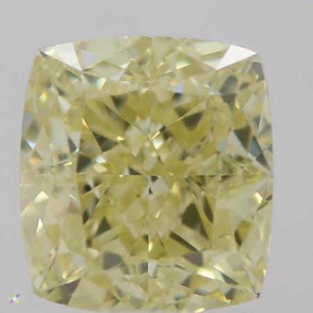 Diament o barwie fantazyjnej szlif poduszkowy brylantowy, 0.87ct, VS2, Fancy Light  Yellow, GIA 6311584159