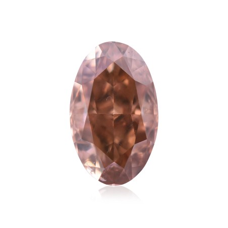 Diament o barwie fantazyjnej szlif owalny, 0.45ct, SI1, Fancy Deep Brownish Orangey Pink, GIA 6175149797