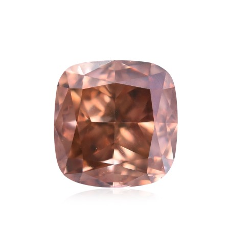 Diament o barwie fantazyjnej szlif poduszkowy brylantowy, 0.4ct, VS1, Fancy Deep Pink Brown, GIA 6175316380