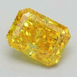 Diament laboratoryjny o barwie fantazyjnej radiant, 1.43ct, VVS2, Fancy Vivid Yellow, IGI LG574358847