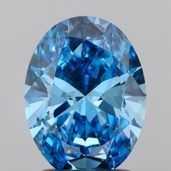 Diament laboratoryjny o barwie fantazyjnej szlif owalny, 1.7ct, VVS2, Fancy Vivid Blue, IGI LG754509305