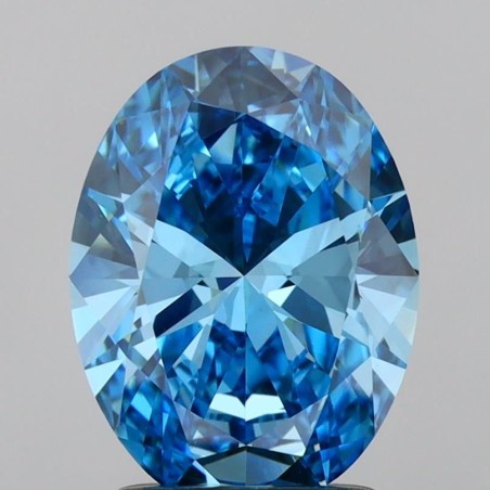 Diament laboratoryjny o barwie fantazyjnej szlif owalny, 1.7ct, VVS2, Fancy Vivid Blue, IGI LG754509305