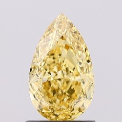 Diament laboratoryjny o barwie fantazyjnej szlif gruszkowy, 1.03ct, VVS2, Fancy Vivid Yellow, IGI LG670431829