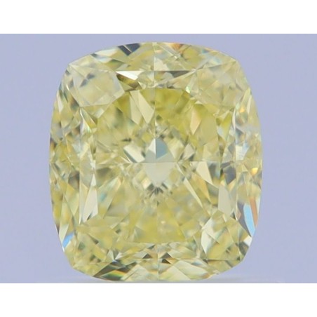 Diament o barwie fantazyjnej szlif poduszkowy modyfikowany, 1ct, VS1, Fancy Yellow, GIA 5443579008