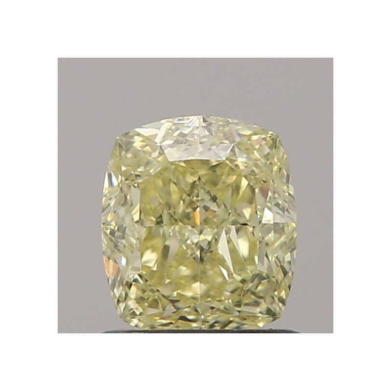 Diament o barwie fantazyjnej szlif poduszkowy modyfikowany, 1ct, VS2, Faint Yellow, GIA 5232657577