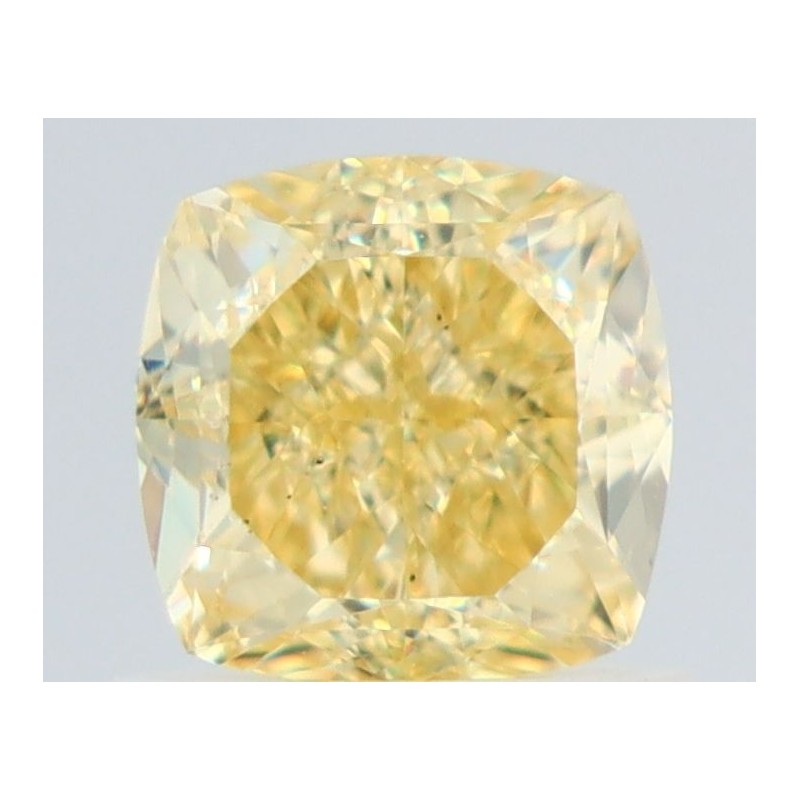 Diament o barwie fantazyjnej szlif poduszkowy brylantowy, 1.02ct, SI1, Fancy Yellow, GIA 2524820587