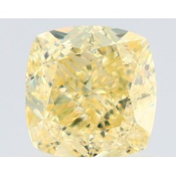 Diament o barwie fantazyjnej szlif poduszkowy modyfikowany, 1ct, VVS1, Fancy Yellow, GIA 5476449136