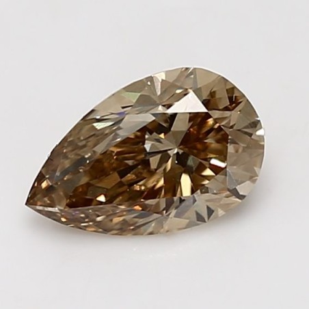 Diament o barwie fantazyjnej szlif gruszkowy, 1.12ct, VS2, Fancy Yellowish Brown, GIA 1232565989