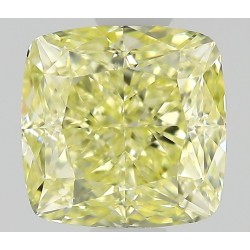 Diament o barwie fantazyjnej szlif poduszkowy modyfikowany, 1ct, VS1, Fancy Yellow, GIA 6495917345