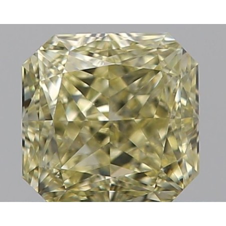 Diament o barwie fantazyjnej szlif radiant kwadratowy, 0.43ct, VS1, Fancy Light Yellow, GIA 2507681546
