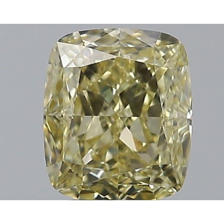 Diament o barwie fantazyjnej szlif poduszkowy brylantowy, 0.76ct, VS2, Fancy Light Yellow, GIA 1519374130