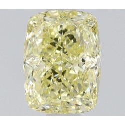 Diament o barwie fantazyjnej szlif poduszkowy modyfikowany, 0.8ct, VVS1, Fancy Light Yellow, GIA 1499970703