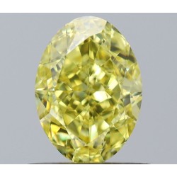 Diament o barwie fantazyjnej szlif owalny, 0.84ct, VS2, Fancy Intense Yellow, GIA 5231762749