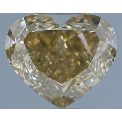 Diament o barwie fantazyjnej serce, 1.01ct, VVS2, Fancy Brown, GIA 6525526269