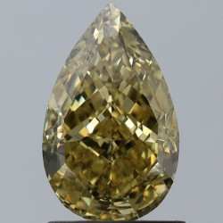 Diament o barwie fantazyjnej szlif gruszkowy, 1.51ct, VS1, Fancy Dark Yellow, GIA 1232750319