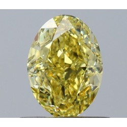 Diament o barwie fantazyjnej szlif owalny, 0.71ct, VS1, Fancy Intense Yellow, GIA 2536552830