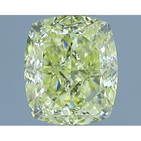 Diament o barwie fantazyjnej szlif poduszkowy brylantowy, 1.01ct, VVS2, Fancy Light Yellow, GIA 1232729361