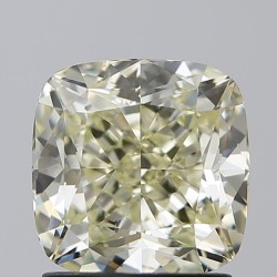 Diament o barwie fantazyjnej szlif poduszkowy brylantowy, 1.83ct, SI2, Fancy Light Brownish Greenish Yellow, GIA 6485834571