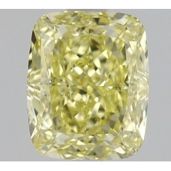 Diament o barwie fantazyjnej szlif poduszkowy brylantowy, 0.92ct, SI1, Fancy Intense Yellow, GIA 5234424269