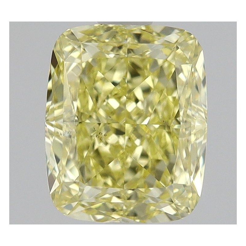 Diament o barwie fantazyjnej szlif poduszkowy brylantowy, 0.92ct, SI1, Fancy Intense Yellow, GIA 5234424269