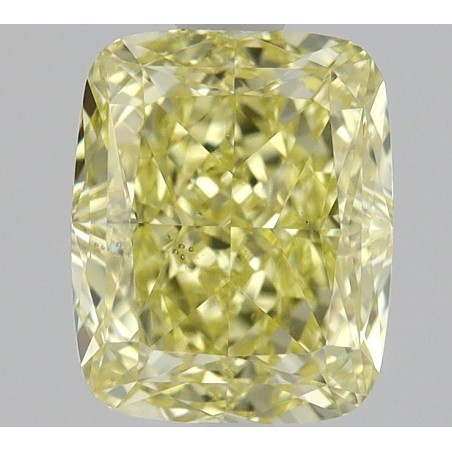 Diament o barwie fantazyjnej szlif poduszkowy brylantowy, 0.92ct, SI1, Fancy Intense Yellow, GIA 5234424269