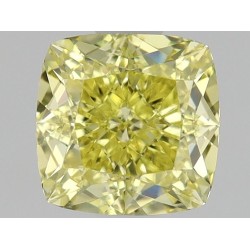 Diament o barwie fantazyjnej szlif poduszkowy brylantowy, 0.6ct, VS2, Fancy Intense Yellow, GIA 5231423938