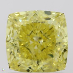 Diament o barwie fantazyjnej szlif poduszkowy brylantowy, 1.03ct, VS2, Fancy Vivid  Yellow, GIA 1259614862