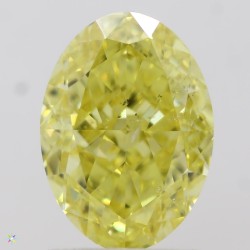 Diament o barwie fantazyjnej szlif owalny, 1.72ct, SI1, Fancy Vivid  Yellow, GIA 6252653642