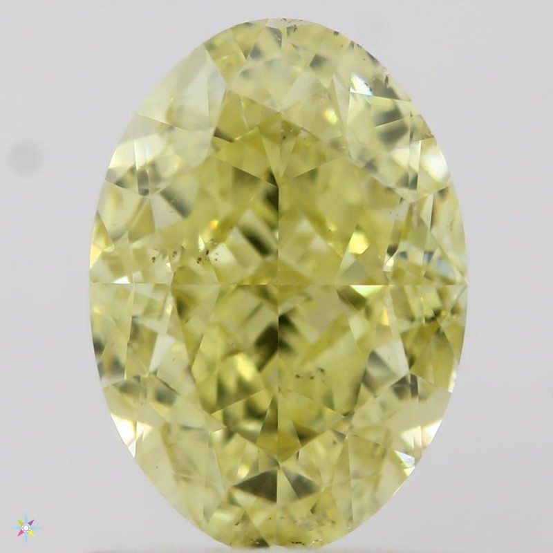 Diament o barwie fantazyjnej szlif owalny, 1.31ct, SI1, Fancy Intense  Yellow, GIA 2185412213