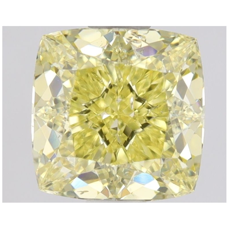 Diament o barwie fantazyjnej szlif poduszkowy brylantowy, 1ct, SI1, Fancy Intense  Yellow, GIA 1468058944