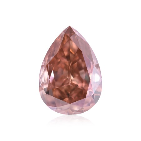 Diament o barwie fantazyjnej szlif gruszkowy, 0.64ct, VS2, Fancy Deep Brownish Orangey Pink, GIA 1178230298