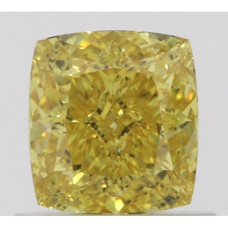 Diament o barwie fantazyjnej szlif poduszkowy brylantowy, 0.83ct, VVS1, Fancy Vivid  Yellow, GIA 5222946694
