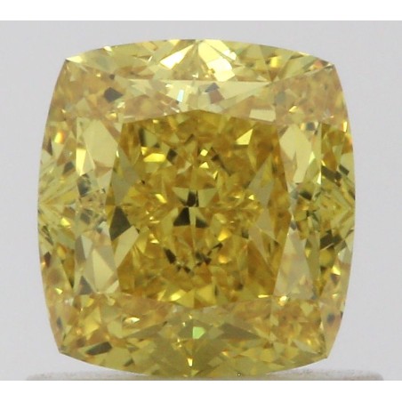 Diament o barwie fantazyjnej szlif poduszkowy brylantowy, 1ct, VS1, Fancy Vivid Orangey Yellow, GIA 6224907509