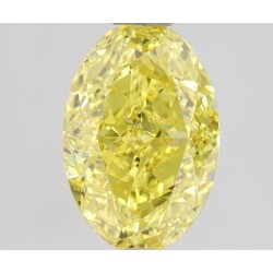 Diament o barwie fantazyjnej szlif owalny, 1.01ct, SI2, Fancy Vivid  Yellow, GIA 2467318092